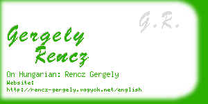 gergely rencz business card